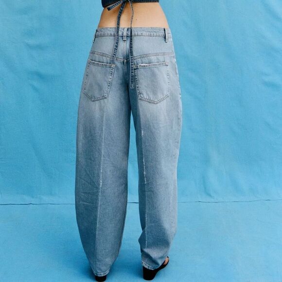 ZARA TRF TAILORED MID-RISE JEANS - Picture 2 of 5